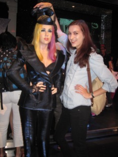 Bei Madame Tussauds mit Lady Gaga...